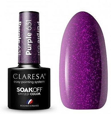 Claresa Набор гель-лаков для ногтей №22 SoakOff UV/LED Color Gray/Purple (gel/polish/2x5g) - фото N3