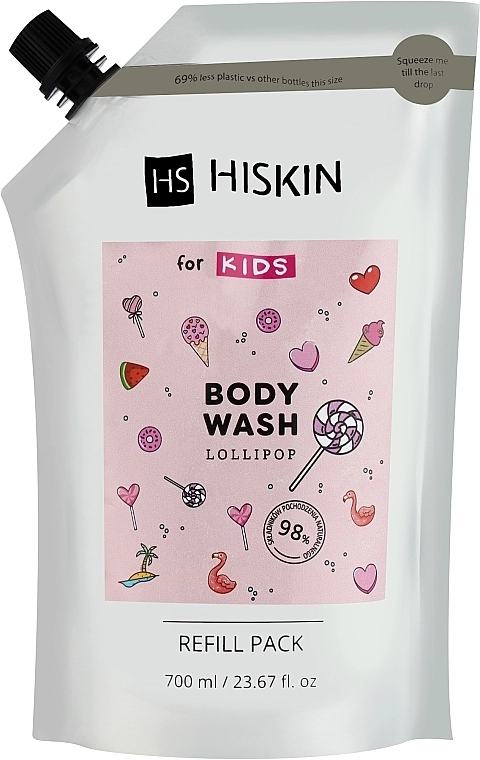 HiSkin Детский гель для душа "Леденец" Kids Body Wash Lollipop (запасной блок) - фото N1