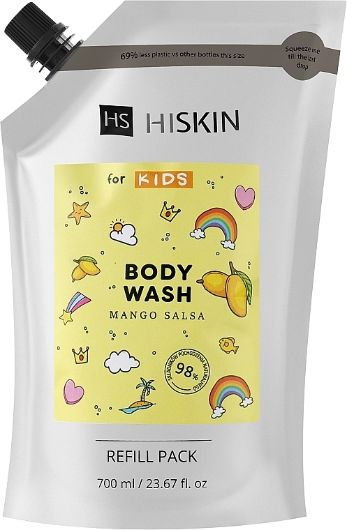 HiSkin Детский гель для душа "Манго сальса" Kids Body Wash Mango Salsa (запасной блок) - фото N1