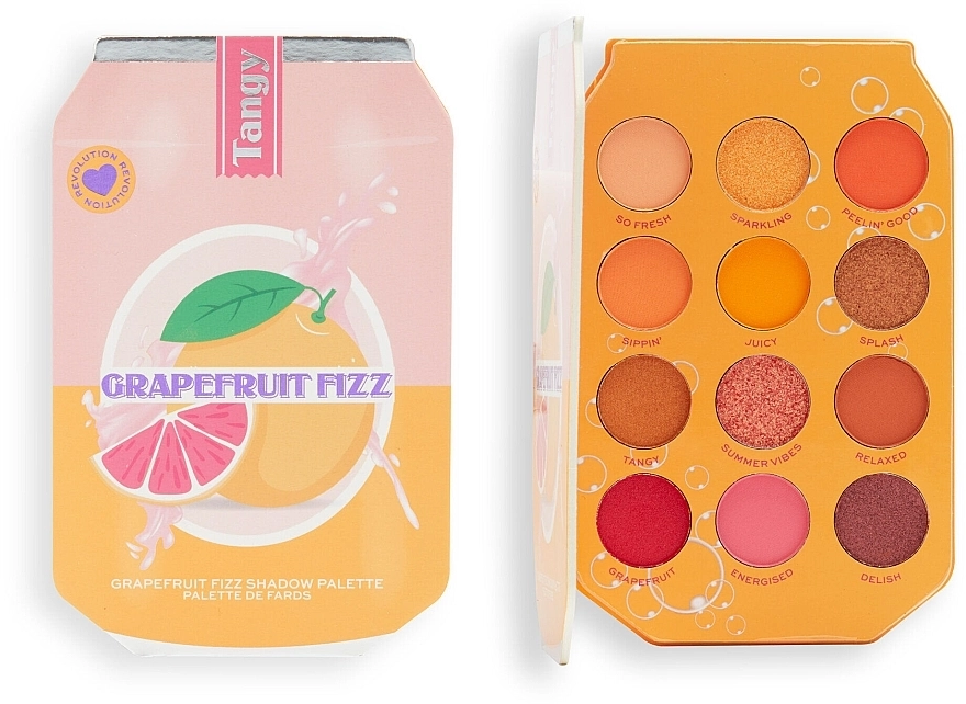 I Heart Revolution Grapefruit Fizz Shadow Palette Палетка теней для век - фото N1