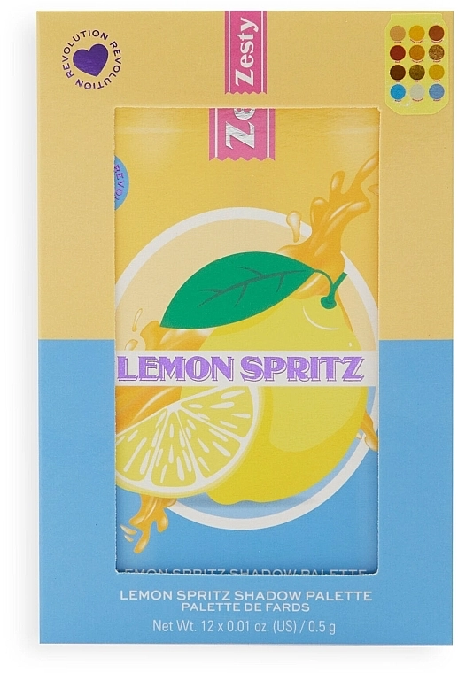 I Heart Revolution Lemon Spritz Shadow Palette Палетка теней для век - фото N5