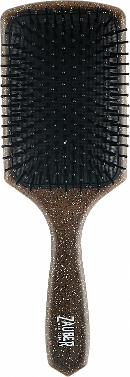 Zauber Расческа-щетка для волос квадратная, 06-015, черная с блестками - фото N1