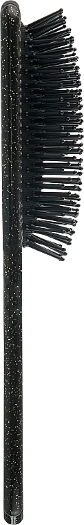 Zauber Расческа-щетка для волос квадратная, 06-015, черная с блестками - фото N2