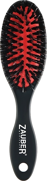 Zauber Расческа-щетка для волос овальная, маленькая, 06-021, черная - фото N1