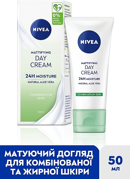 Nivea Матуючий денний крем "Інтенсивне зволоження 24 години" Mattifying Day Cream - фото N2