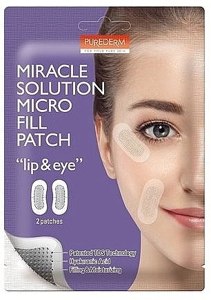 Purederm Патчи для глаз и губ с микроиглами Miracle Solution Micro Fill Lip & Eye - фото N1