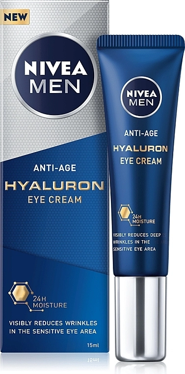 Nivea Антивіковий крем для шкіри навколо очей MEN Anti-Age Hyaluron Eye Cream - фото N1