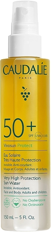 Caudalie Солнцезащитная вода SPF50+ Very High Protection Sun Water SPF50+ - фото N1