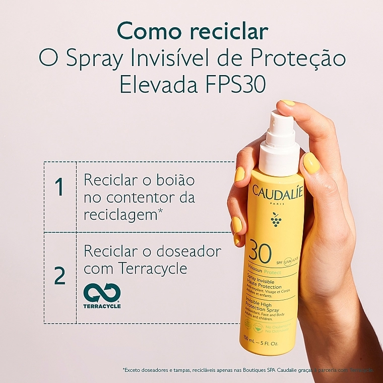 Caudalie Сонцезахисний спрей для обличчя та тіла Vinosun Protect Spray Invisible SPF30 - фото N8