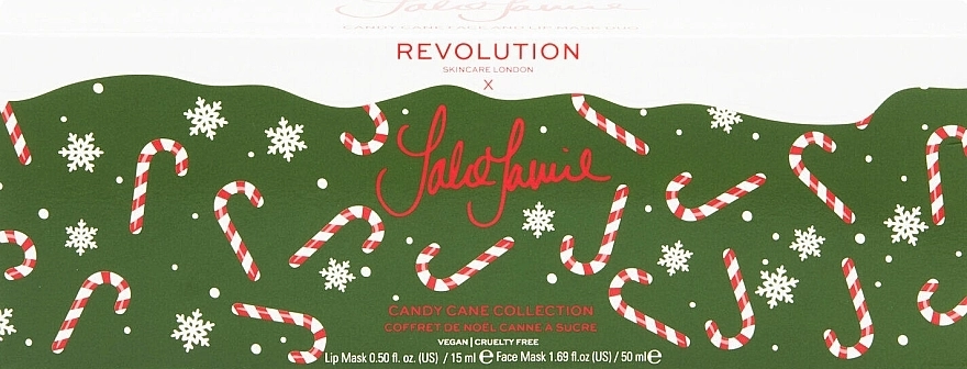 Revolution Skincare Набор x Jake Jamie Candy Cane Christmas Gift Set (mask/50ml + lip/mask/15ml + brush/1pc + headband/1pc) - фото N3