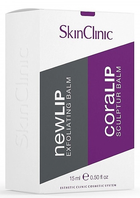 SkinClinic Набір Coralip & Newlip Lip Care Pack (lip/crub/15ml + lip/balm/15ml) - фото N1