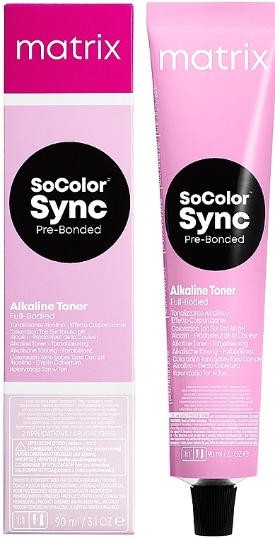 Matrix УЦІНКА Безаміачний тонер для волосся SoColor Sync Alkaline Toner * - фото N3