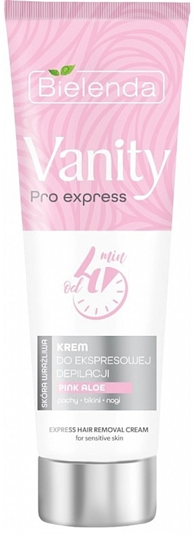 Bielenda Крем для експрес-депіляції з екстрактом рожевого алое Vanity Pro Express Hair Removal Cream Pink Aloe - фото N1