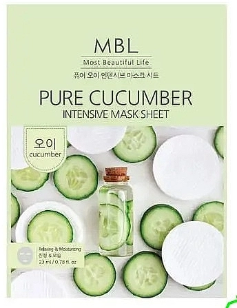 MBL Інтенсивна маска для обличчя з огірком Cucumber Intensive Mask Sheet - фото N1