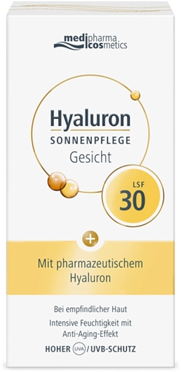 Pharma Hyaluron (Hyaluron) Сонцезахисний крем для захисту шкіри обличчя та шиї SPF 30 Pharma Hyaluron - фото N2