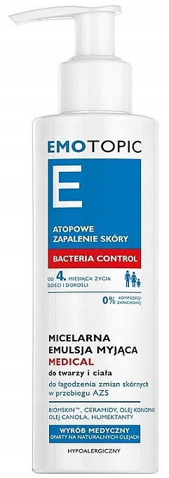 Pharmaceris Мицеллярная эмульсия для лица и тела E Emotopic Bacteria Control - фото N1