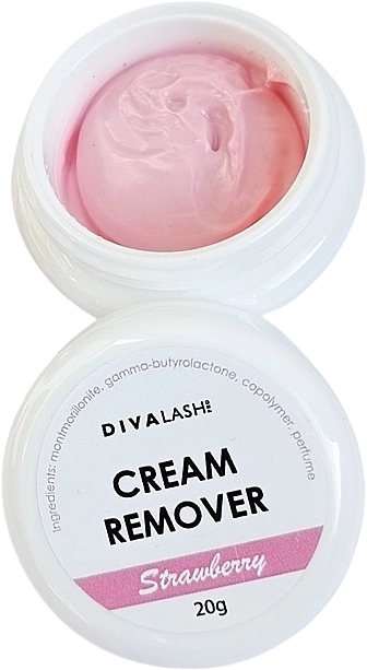 Divalashpro Cream Remover Кремовий ремувер для вій з ароматом полуниці - фото N1