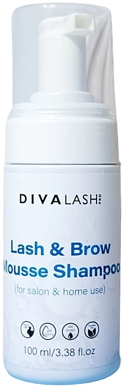 Divalashpro Пінка для очищення вій і брів Lash & Brow Mousse Shampoo - фото N1