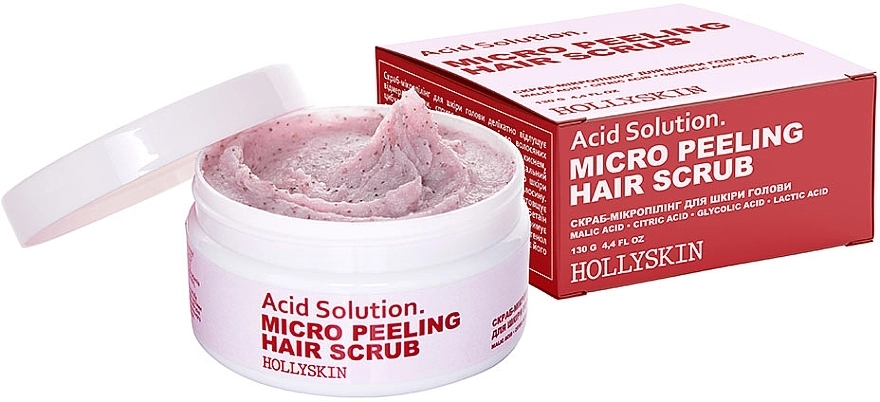 Hollyskin Скраб для шкіри голови і волосся Acid Solution Micro Peeling Hair Scrub - фото N1