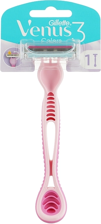 Gillette Одноразовий станок для гоління, рожевий Venus 3 Colors - фото N1