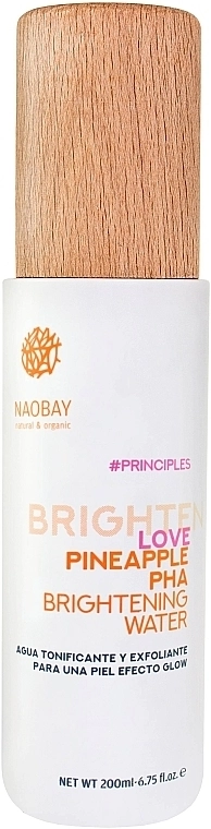 Naobay Тонер освітлюючий для лица Principles Brighten Love Pineapple PHA Brightening Water - фото N1