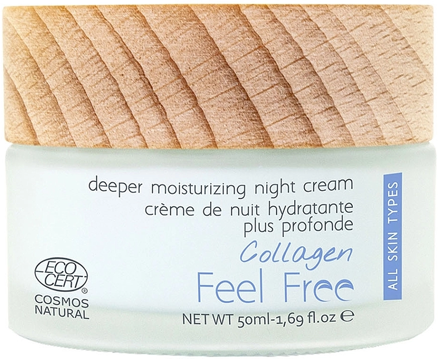 Feel Free Нічний крем для обличчя з колагеном Collagen Deeper Moisturizing Night Cream - фото N1