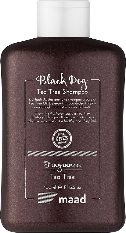 Maad Шампунь для волос с маслом чайного дерева Black Dog Tea Tree Shampoo - фото N1