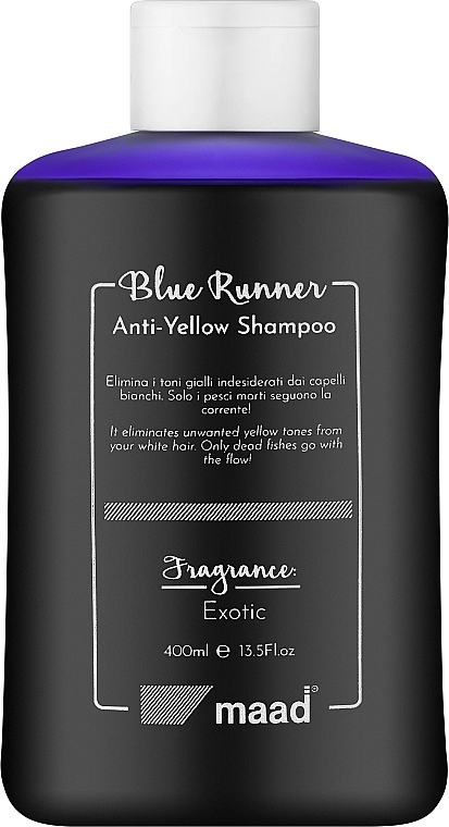 Maad Шампунь для волос "Антижелтый эффект" Blue Runner Anti-Yellow Shampoo - фото N1