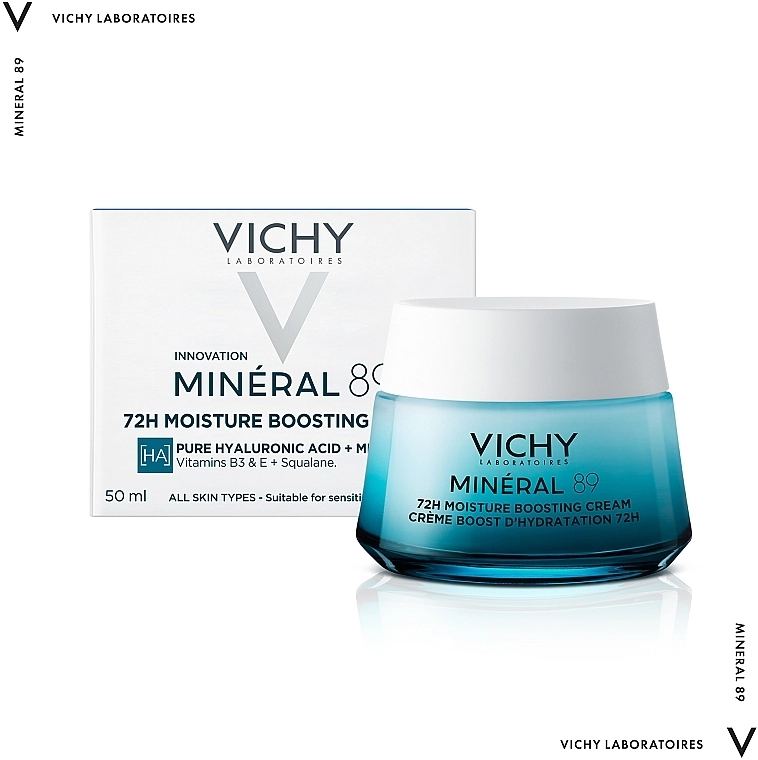 Vichy Легкий крем для всех типов кожи лица, увлажнение 72 часа Mineral 89 Light 72H Moisture Boosting Cream - фото N2