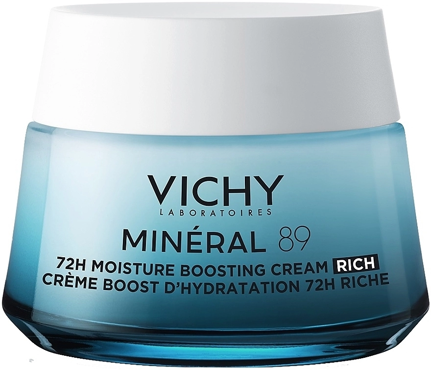 Vichy Насыщенный крем для сухой и очень сухой кожи лица, увлажнение 72 часа Mineral 89 Rich 72H Moisture Boosting Cream - фото N1