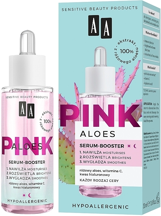 AA Сыворотка-бустер с экстрактом алоэ Aloes Pink Serum-Booster - фото N1