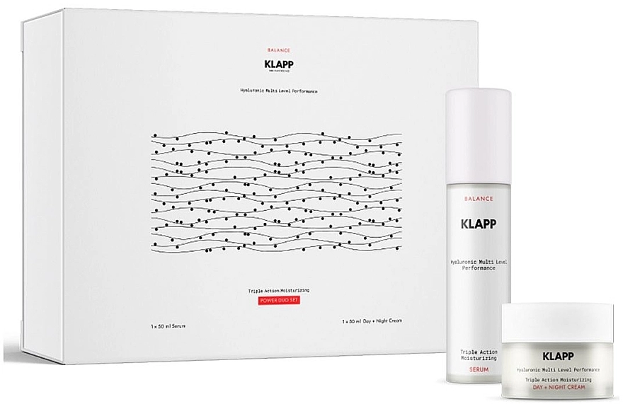 Klapp Набір Triple Action Moisturizing Power Duo Set (cr/50ml + serum/50ml) - фото N1