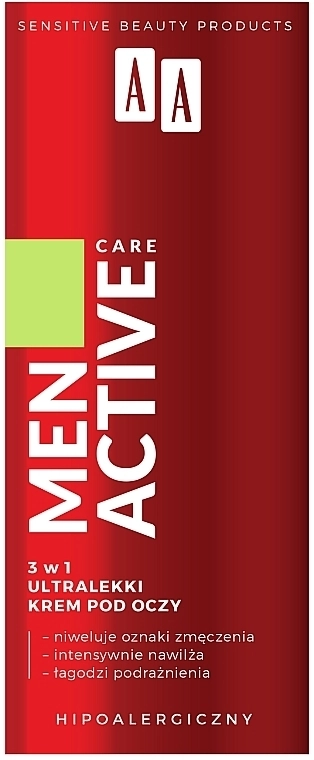 AA Ультралегкий крем для век 3 в 1 Cosmetics Men Active Care - фото N2