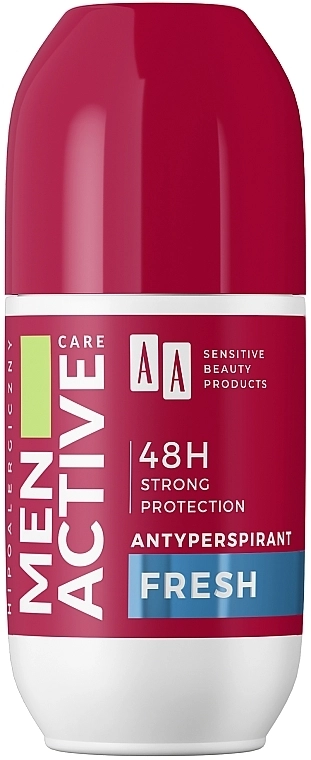 AA Кульковий антиперспірант Cosmetics Men Active Care Antyperspirant Roll-On Fresh - фото N1