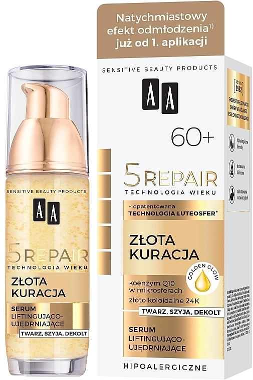 AA Ліфтинг-сироватка для обличчя Cosmetics Technologia Wieku 5Repair 60+ Serum - фото N1