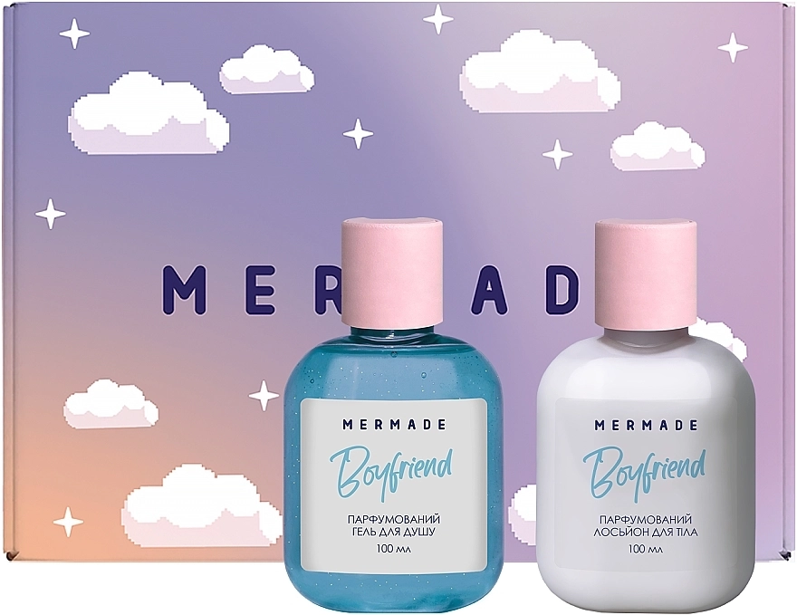 Mermade Boyfriend Парфюмированный набор по уходу за телом (sh/gel/100ml + b/lot/100ml) - фото N1