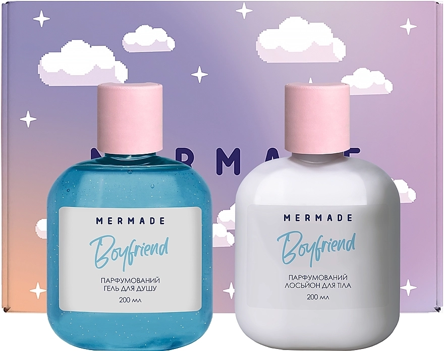 Mermade Boyfriend Парфюмированный набор по уходу за телом (sh/gel/200ml + b/lot/200ml) - фото N1