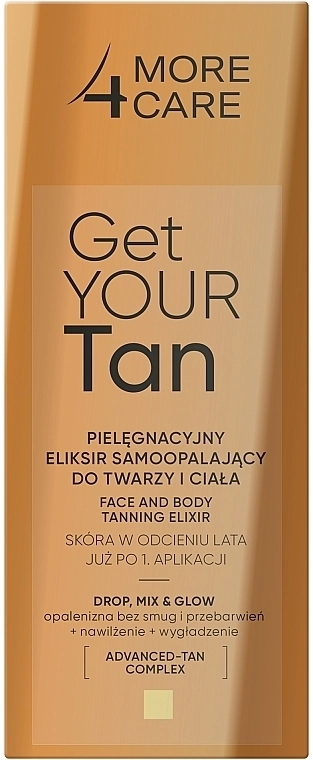 More4Care Еліксир-автозасмага для обличчя та тіла Get Your Tan! Face And Body Tanning Elixir - фото N1