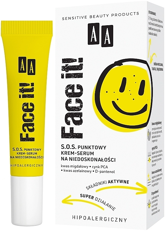 AA Точковий крем-сироватка для недосконалої шкіри Face It! Spot Cream-Serum - фото N1