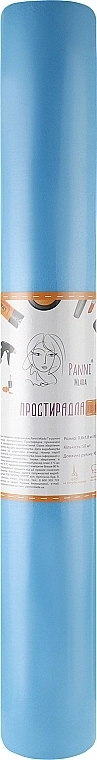 Panni Mlada Одноразові простирадла з перфорацією 0.8х1.8 м (90 м/рул.), блакитні - фото N1