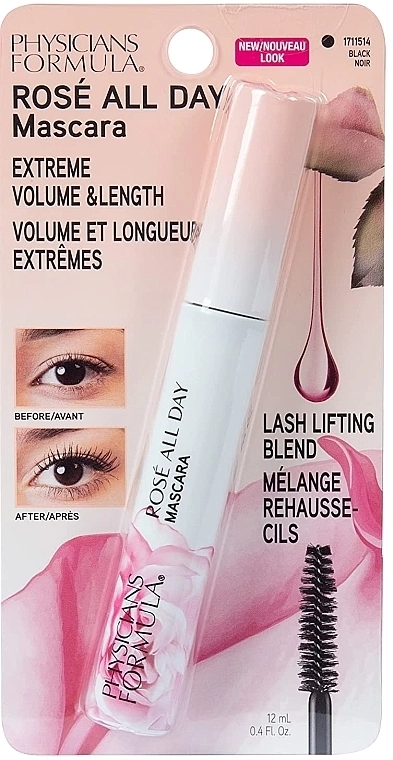 Physicians Formula Rose All Day Mascara Black Тушь для ресниц - фото N4