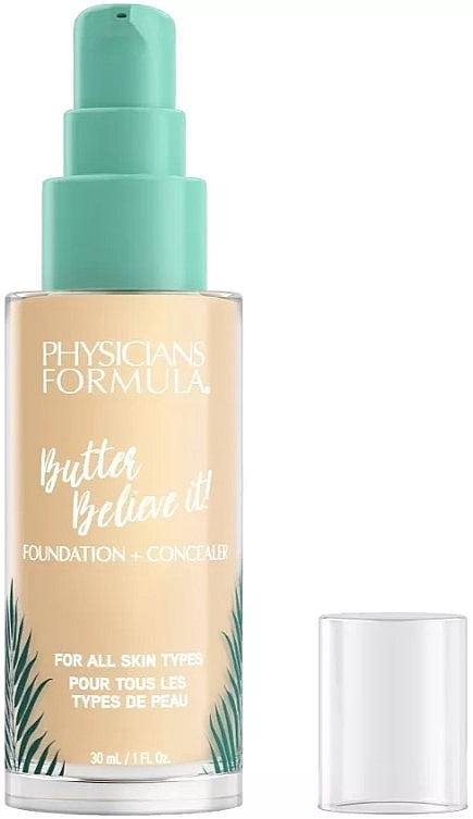 Physicians Formula Butter Believe It! Foundation + Concealer Тональный крем-корректор - фото N2