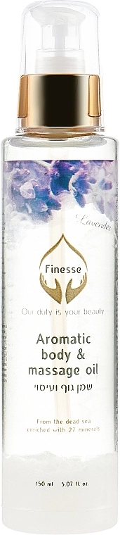 Finesse Ароматична олія для масажу "Лаванда" Aromatic Body&Massage Oil Lavender * - фото N1