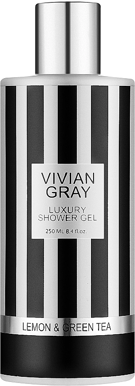 Vivian Gray Гель для душу Stripes Lemon & Green Tea Luxury Shower Gel - фото N1