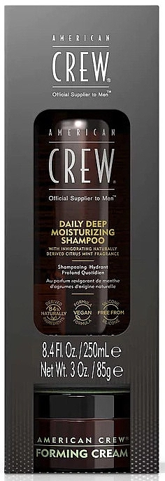 Набор - American Crew Daily Deep Moisturizing Set, h/cr/85g + h/shampoo/250ml - фото N1