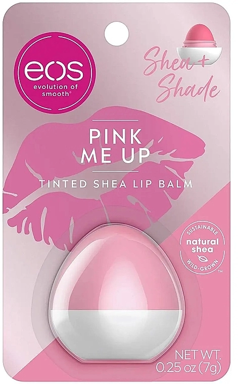 Eos Бальзам для губ Pink Me Up Tinted Shea Lip Balm - фото N1