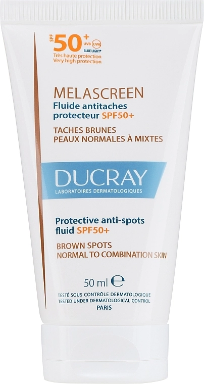 Ducray Антипигментный флюид для лица Melascreen Protective Anti-spots Fluid SPF 50 Normal to Combination Skin - фото N2