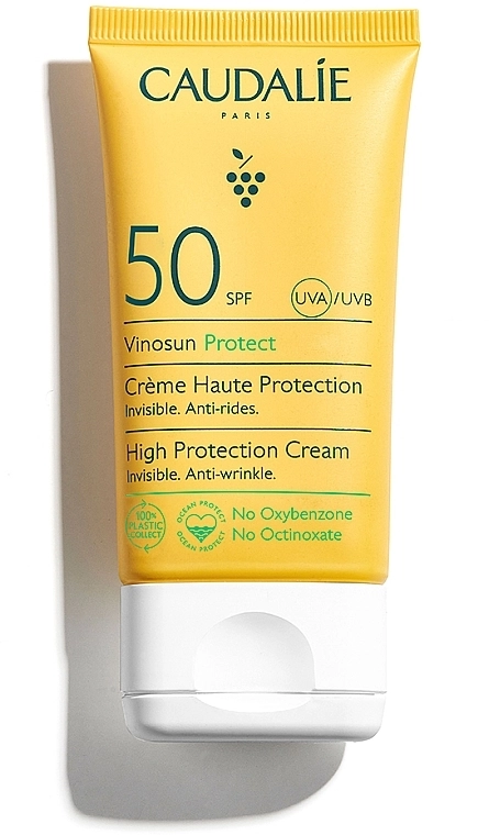 Caudalie Солнцезащитный крем SPF50 Vinosun High Protection Cream SPF50 - фото N2