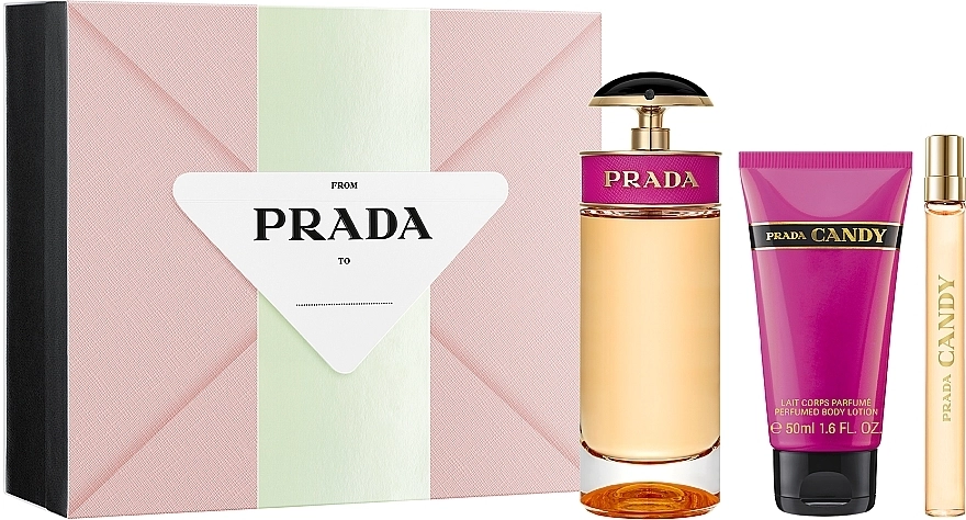 Prada Candy Набір (edp/80ml + b/lot/50ml + edp/mini/10ml) - фото N1