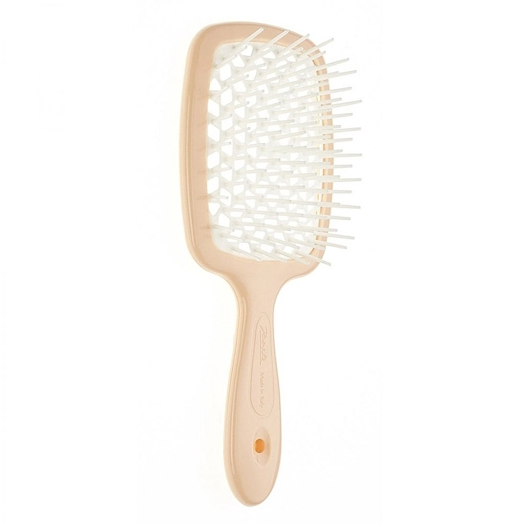 Janeke Расческа для волос, персиковая с белым Superbrush Small (Маленькая) - фото N1